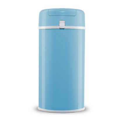 Picture of Bubula Steel Diaper Pail, 25inH x 11-3/8inW, x 11-3/8inD, Baby Blue