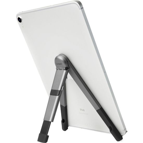 Picture of Twelve South Compass Pro for iPad | Portable display stand with 3 viewing/typing angles for all sizes iPad and iPad Pro - 1.3in x 2.6in x - Metal, Silicone - 1 - Space Gray