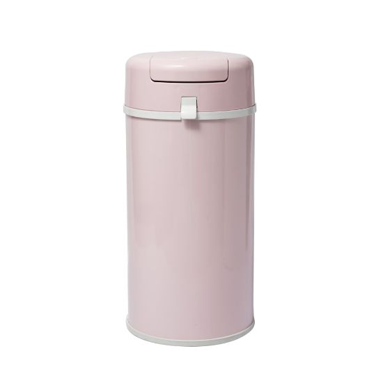 Picture of Bubula Steel Diaper Pail, 25inH x 11-3/8inW, x 11-3/8inD, Baby Pink