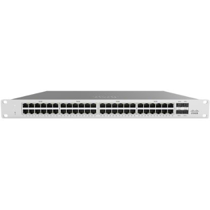 Picture of Meraki MS120-48FP Ethernet Switch - 48 Ports - Manageable - Gigabit Ethernet - 10/100/1000Base-T - 2 Layer Supported - Modular - 4 SFP Slots - 908 W Power Consumption - Twisted Pair, Optical Fiber - 1U High - Rack-mountable, Desktop