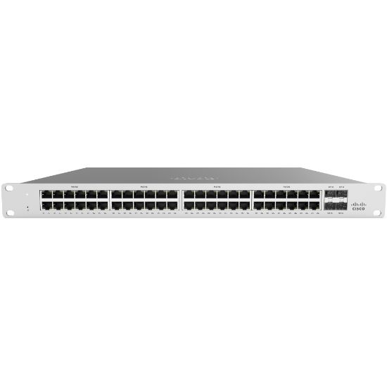 Picture of Meraki MS120-48FP Ethernet Switch - 48 Ports - Manageable - Gigabit Ethernet - 10/100/1000Base-T - 2 Layer Supported - Modular - 4 SFP Slots - 908 W Power Consumption - Twisted Pair, Optical Fiber - 1U High - Rack-mountable, Desktop