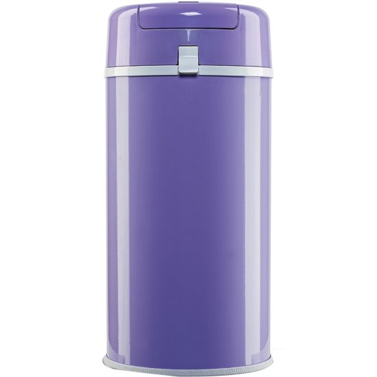 Picture of Bubula Steel Diaper Pail, 25inH x 11-3/8inW, x 11-3/8inD, Lavender