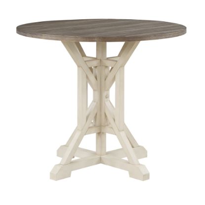 Picture of Coast to Coast Landings Dining Table, 36inH x 42inW x 42inD, Bar Harbor Cream