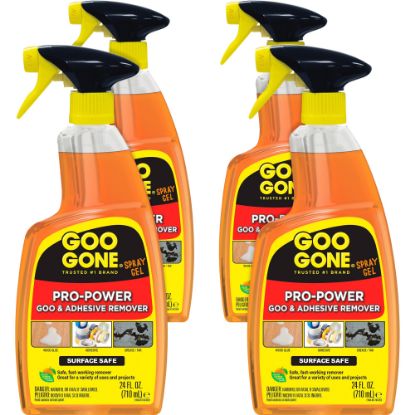 Picture of Goo Gone Spray Gel - 24 fl oz - For Tar, Glue, Caulk, Sealant, Tree Sap, Wet Paint, Asphalt, Ink, Marker Soot, Grease, Oil - Orange - Citrus Extract 4 / Carton