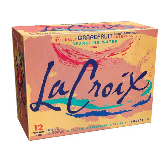 Picture of LaCroix Core Sparkling Water with Natural Grapefruit Flavor, 12 Oz, Case of 12 Cans