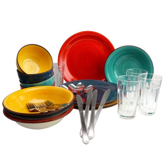 Picture of Gibson Color Speckle 28-Piece Mix-And-Match Dinnerware Set