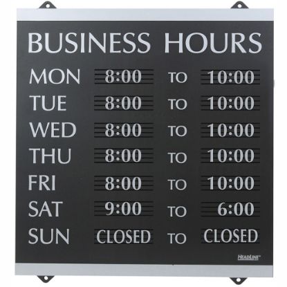 Picture of U.S. Stamp & Sign Century Series "Business Hours" Sign, 14inH x 13inW