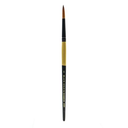 Picture of Dynasty Short-Handled Paint Brush, Size 8, Round Bristle, Synthetic, Multicolor