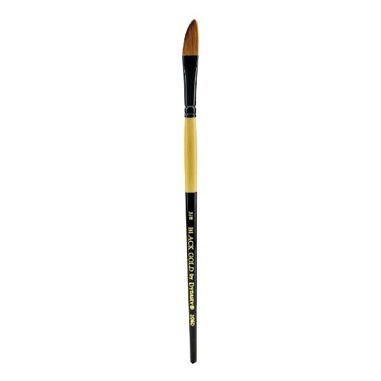 Picture of Dynasty Short-Handled Paint Brush, 3/8in, Dagger Bristle, Synthetic, Multicolor