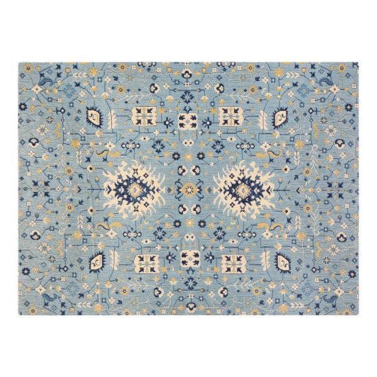 Picture of Anji Mountain Tabriz Rug'd Chair Mat, 1/4inH x 36inW x 48inD, Blue/Beige/Gold