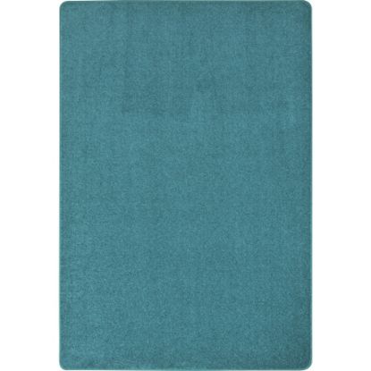 Picture of Joy Carpets Kid Essentials Solid Color Rectangle Area Rug, Just Kidding, 12" x 6ft, Seafoam