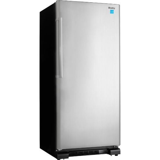 Picture of Danby Designer 17 Cu. Ft. Apartment Size Refrigerator - 17 ft� - Reversible - 17 ft� Net Refrigerator Capacity - 320 kWh per Year - Stainless Steel - Freestanding - LED Light