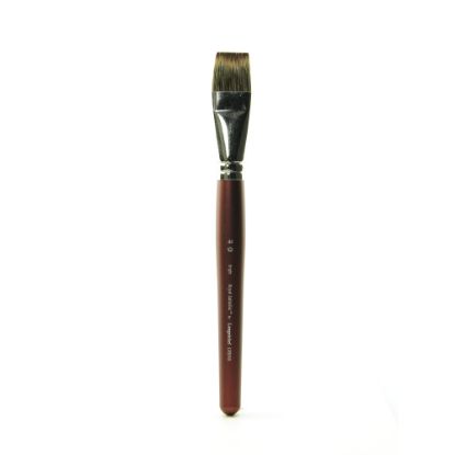 Picture of Royal & Langnickel Sabletek Short-Handle Paint Brush, L95010, Size 44, Bright Bristle, Dark Brown