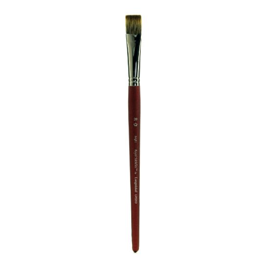 Picture of Royal & Langnickel Sabletek Short-Handle Paint Brush, L95010, Size 20, Bright Bristle, Dark Brown