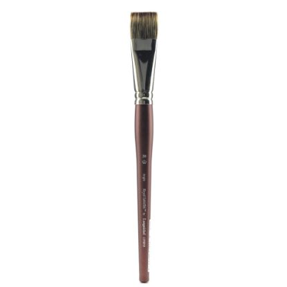 Picture of Royal & Langnickel Sabletek Short-Handle Paint Brush, L95010, Size 30, Bright Bristle, Dark Brown