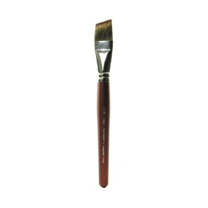 Picture of Royal & Langnickel Sabletek Short-Handle Paint Brush, L95060, 1in, Angular Bristle, Dark Brown