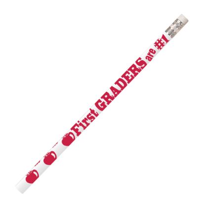 Picture of Musgrave Pencil Co. Motivational Pencils, 2.11 mm, #2 Lead, 1st Graders Are #1, Red/White, Pack Of 144