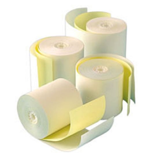 Picture of Office Depot Brand 2-Ply Paper Rolls, 2 1/4in x 100ft, Canary/White