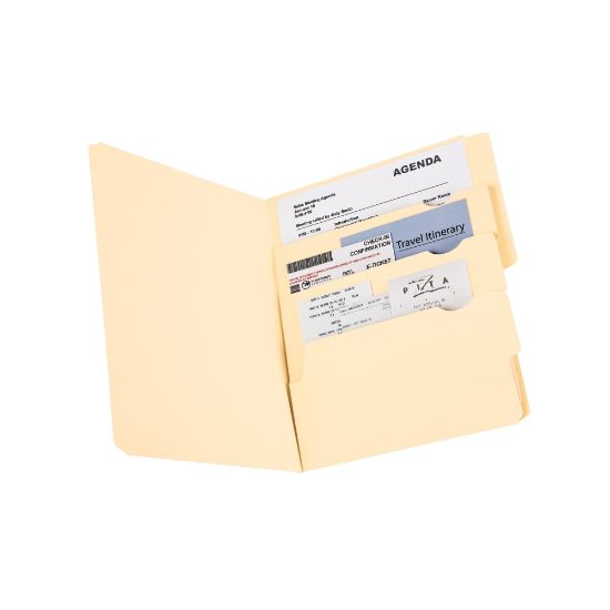 Picture of Pendaflex Divide It Up Multi-Section File Folders, 8 1/2in x 11, Letter Size, Manila, Pack Of 24