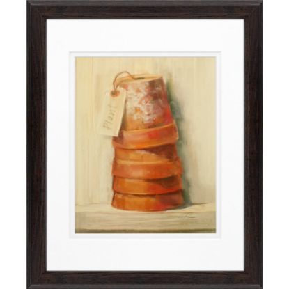 Picture of Timeless Frames Supreme Espresso-Framed Traditional Artwork, 11in x 14in, Terracotta Pots