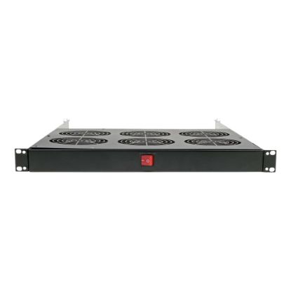 Picture of Tripp Lite Fan Tray for 19 in. Racks - 1U, 6 120V High-Performance Fans, 576 CFM, C14 Inlet - Rack fan tray - with 6 cooling fans - AC 120 V - 1U - 19in