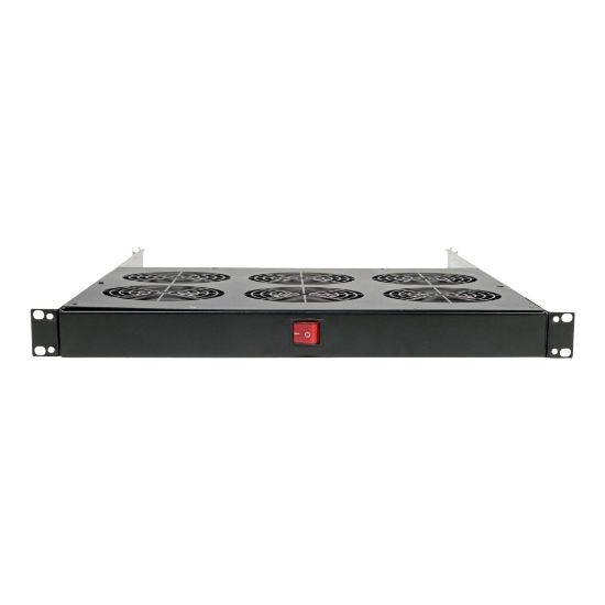 Picture of Tripp Lite Fan Tray for 19 in. Racks - 1U, 6 120V High-Performance Fans, 576 CFM, C14 Inlet - Rack fan tray - with 6 cooling fans - AC 120 V - 1U - 19in