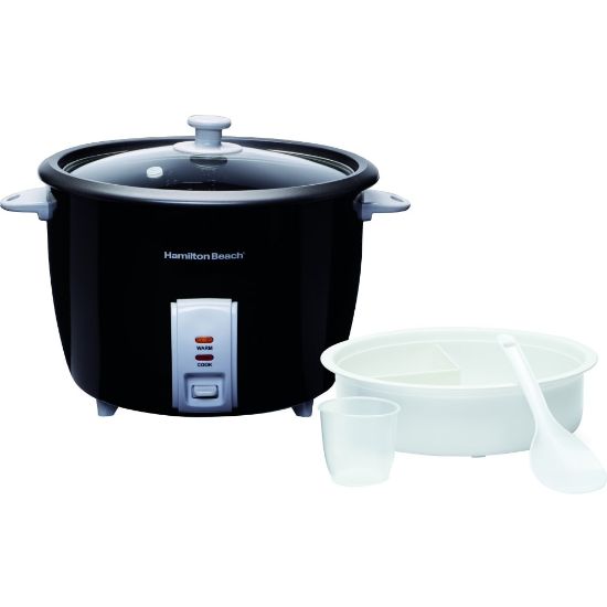 Picture of Hamilton Beach 30 Cup Capacity (Cooked) Rice Cooker - 1000 WRice - Black