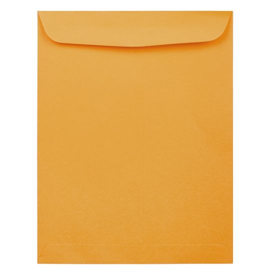 Picture of JAM Paper Open-End 12in x 15-1/2in Envelopes, Gummed Closure Brown, Pack Of 100 Envelopes