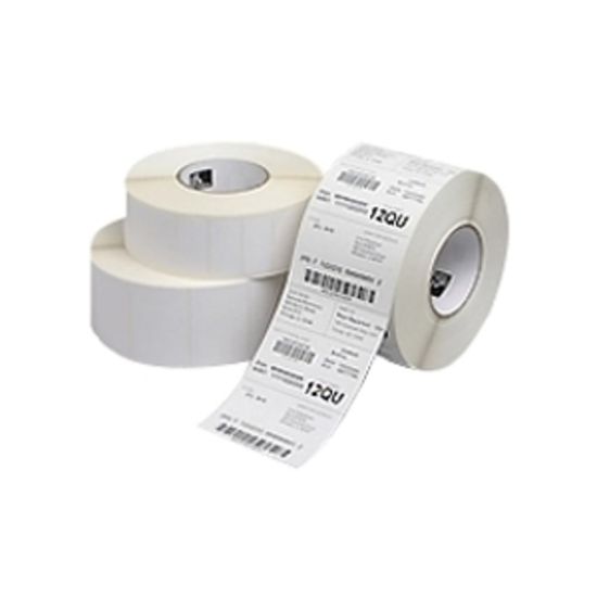 Picture of Zebra Z-Select 4000T (Label & Ribbon Kit) - 3 1/2in Width x 1 1/2in Length - Permanent Adhesive - Thermal Transfer - White - Paper, Acrylic - 1570 / Roll - 3 Roll - Perforated