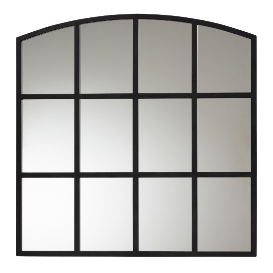 Picture of Baxton Studio Barrington Accent Wall Mirror, 36inH x 36-1/2inW x 13/16inD, Black