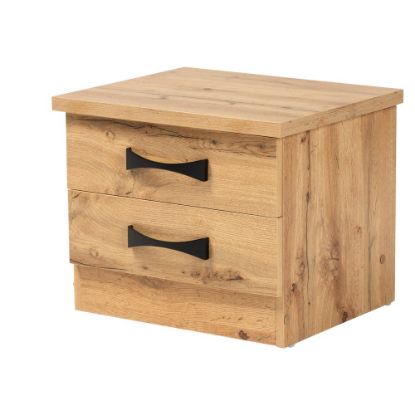 Picture of Baxton Studio Colburn 2-Drawer Nightstand, 15-5/16inH x 18-15/16inW x 15-3/4inD, Oak Brown