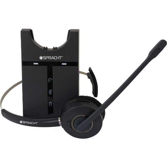 Picture of SprachtZUM Maestro Wireless DECT 6.0 Monoaural Over-the-Head USB Headset, Black