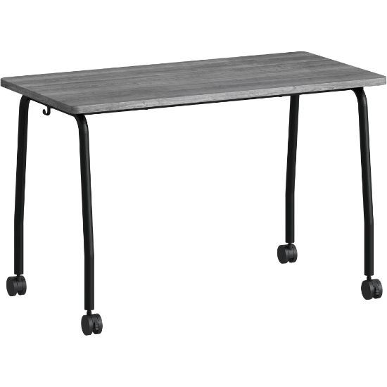 Picture of Lorell Training Table - For - Table TopLaminated Top - 300 lb Capacity - 29.50in Table Top Length x 23.63in Table Top Width x 1in Table Top Thickness - 47.25in Height - Assembly Required - Weathered Charcoal - Particleboard Top Material - 1 Each