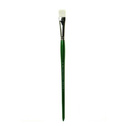 Picture of Princeton Synthetic Bristle Oil And Acrylic Paint Brush 6100, Size 10, Bright Bristle, Synthetic, Green