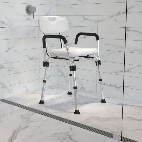 Picture of Flash Furniture HERCULES Series Adjustable Bath And Shower Chair, White