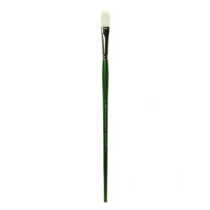 Picture of Princeton Synthetic Bristle Oil And Acrylic Paint Brush 6100, Size 8, Filbert Bristle, Synthetic, Green