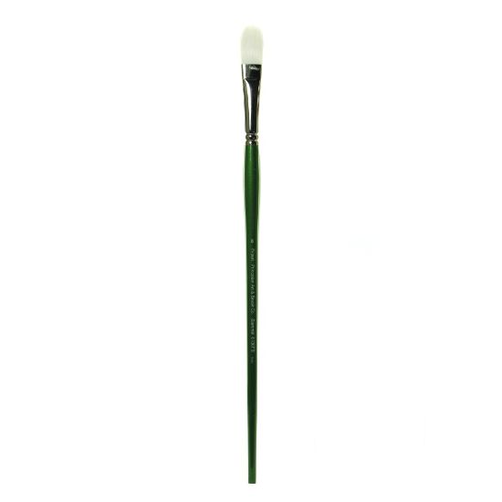 Picture of Princeton Synthetic Bristle Oil And Acrylic Paint Brush 6100, Size 8, Filbert Bristle, Synthetic, Green