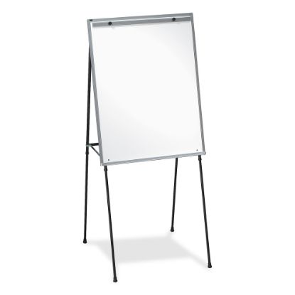 Picture of Lorell Non-Magnetic Dry-Erase Whiteboard Easel, 34in x 28in, Metal Frame With Black Finish