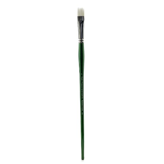 Picture of Princeton Synthetic Bristle Oil And Acrylic Paint Brush 6100, Size 8, Bright Bristle, Synthetic, Green