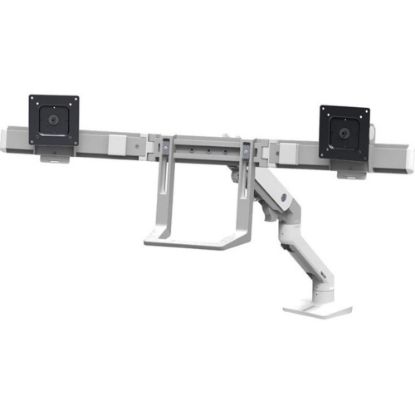 Picture of Ergotron Mounting Arm for Monitor, TV - White - Height Adjustable - 2 Display(s) Supported - 32in Screen Support - 17.50 lb Load Capacity - 100 x 100, 75 x 75