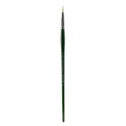 Picture of Princeton Synthetic Bristle Oil And Acrylic Paint Brush 6100, Size 6, Round Bristle, Synthetic, Green