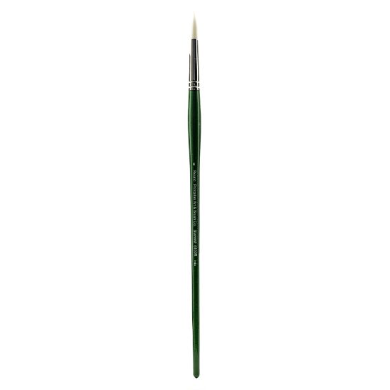 Picture of Princeton Synthetic Bristle Oil And Acrylic Paint Brush 6100, Size 6, Round Bristle, Synthetic, Green