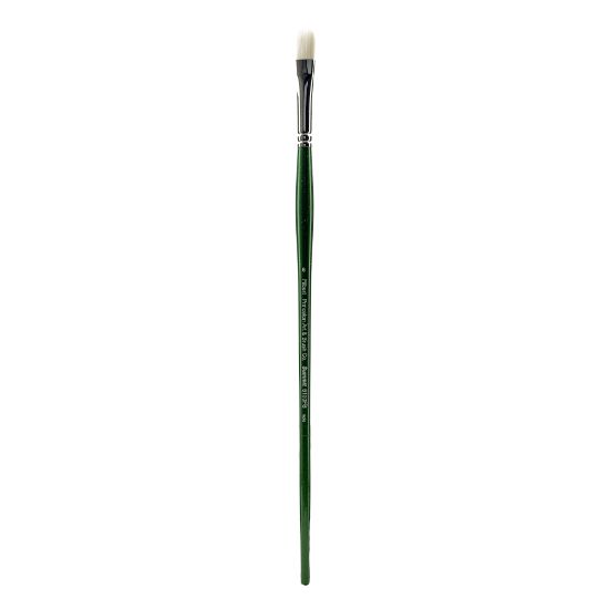 Picture of Princeton 6100 Synthetic Bristle Oil And Acrylic Paint Brush, Size 6, Filbert Bristle, Syntheitc, Green