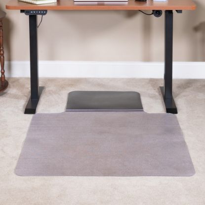 Picture of Flash Furniture Sit Or Stand Anti-Fatigue Mat, 36in x 53in, Black/Clear