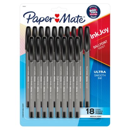 Picture of Paper Mate InkJoy 100ST Ballpoint Pens, Medium Point (1.0mm), Black, 18 Count