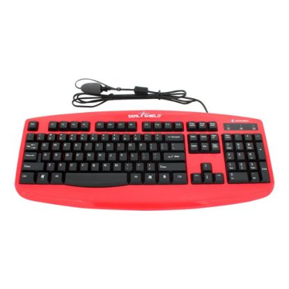 Picture of Seal Shield Silver Storm Washable Wired Keyboard, Red, STK503