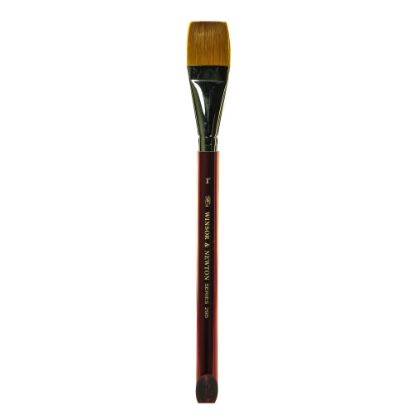 Picture of Winsor & Newton Series 295 Paint Brush, 1in, Flat Bristle, Nylon, Burdgundy