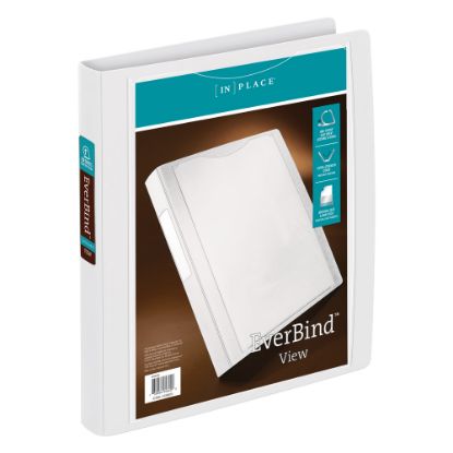 Picture of Office Depot Brand EverBind View 3-Ring Binder, 1in D-Rings, White