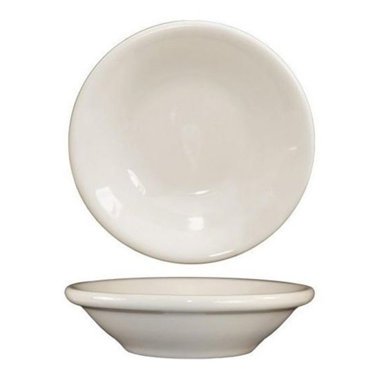 Picture of International Tableware Roma Stoneware Fruit Bowls With Rolled Edges, 4.5 Oz, White, Pack Of 36 Bowls