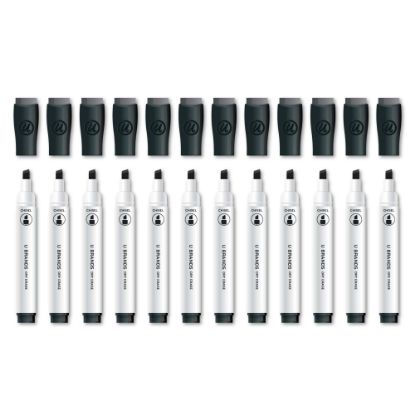 Picture of U Brands Low-Odor Dry-Erase Markers, Chisel Point, Black, Pack Of 12 Markers